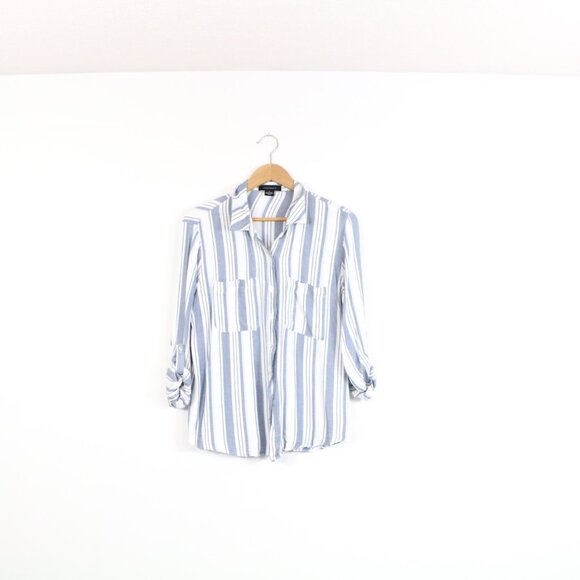 *Sanctuary Blue and White Striped Blouse - Picture 3 of 7